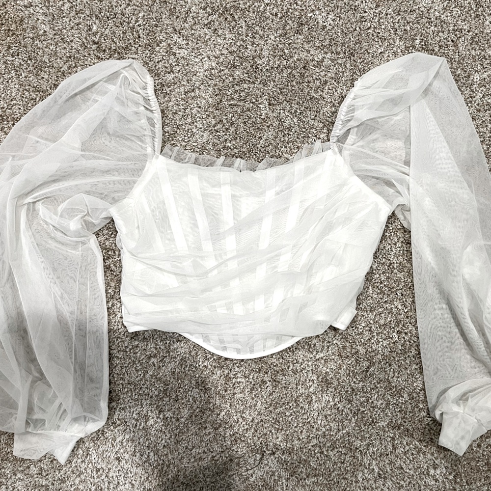 Puff Sleeve Milkmaid Corset Crop Top